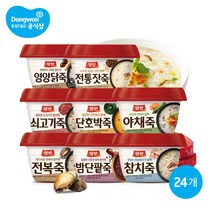 동원 양반죽 285g 8종 24개 호박 야채 참치 쇠고기 밤단팥 영양닭 전복 전통잣, 6) 영양닭죽 285g x 12개_7) 전복죽 285g