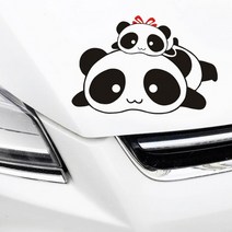 레이 모닝 범퍼 귀여운 판타 튜닝스티커 자동차데칼 럭셔리 예쁜, 1개, 화이트