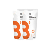 레인보우샵 B6 베이킹소다 워터 주방세제 액티브 리필, 420g, 6개