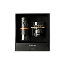 오션리치 자동 드립 커피 메이커 & 분쇄기 G2 UQ-ORG2BL 선물세트 UQ-CR8200BK (블랙), 블랙(블랙 19-3911 tcx)_자동/전기