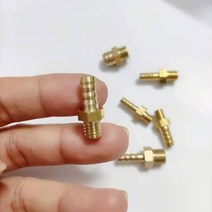 호스커플러 커넥터5PCS 2.5mm 3mm 4mm 6mm 8mm 10mm OD 호스 바브 M3 M4 M5 M6 M8 미터 규격 수나사 황동, 06 M5 to 5mm