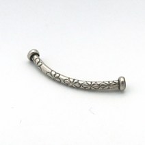 플라워 무늬 파이프 카렌 실버 펜던트