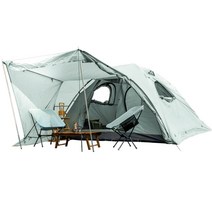 ENDLESS-BASE 텐트 폭 275cm 4~5인용 캠프 텐트 캐피노 텐트 UV컷 내수 2000mm 메쉬 아웃도어 돔 텐트 캐노피 탄스의 겐 스모키 그린 74100022 02(77618)