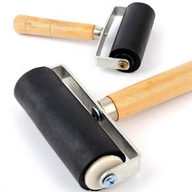 미술용 고무 판화롤러 나무손잡이 로울러 잉크도배 로라, 사이즈