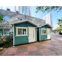 세움하우징 경비원 휴게실 근로자 휴게실 3M x 3M(2.7평) 농막 이동식 주택 컨테이너 하우스, 기본형, 도배지, 밤색