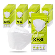 쿨세이프 청정피아 KF80 보건용 마스크 흰색 대형 100매 (5매입x 20개)