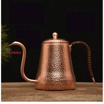 리앤킴 퍼플동 커피 섬세한 제작 상품 구리 주전자 GH43, 500ml, 골드