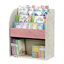 스텔홈 드미엘 DIY 와이드 전면형 책꽂이 (국내제조, 레인보우