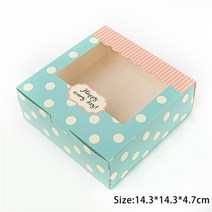 선물 포장 Stobag 5pcs 계란 노른자 파삭 파삭 한 쿠키 베이킹 상자 도넛 투명, 파란 점, 5개