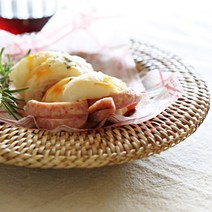 [살림일기] 라탄 주방 인테리어 언더 플레이트 디저트 접시 그릇 받침 오브제 (20cm)