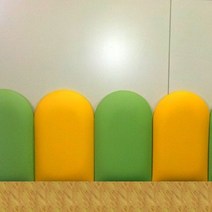 (방염)벽쿠션매트 고급형(반원형), 핑크