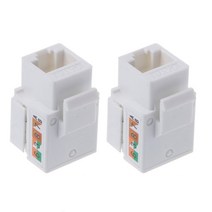 2 조각 CAT6 RJ45 키스톤 잭 슬림 프로파일 이더넷 벽 잭 펀치 CAT5E 키스톤 모듈 커넥터