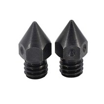 2pcs High Temperature Sharp Hardened Tool Steel MK8 Nozzle 0.4mm 0.6 0.8mm for 1.75mm Makerbot Crea, 1, 2x0.4mm