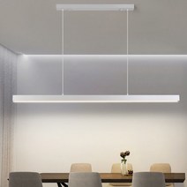 LED 화이트 라인 식탁조명 식탁등 펜던트 조명 국내산 삼성칩, 화이트 테두리 1000mm, 주광색(하얀불)