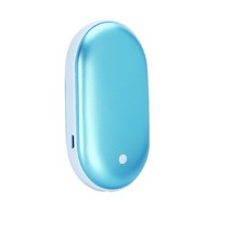 핫팩 충전식손난로 겨울 미니 핸드 워머 난방 패드 USB 충전식 핸디 히터 포켓 전기 2400mAh 4000mAh 5000mAh, 01 Blue_03 5200mA