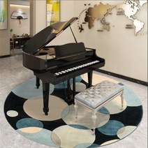 피아노방음매트 바닥카페트 미끄럼방지 도톰한 빨아쓰는카페트 연습실, 직경 100cm, F