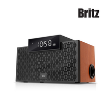 요즘대세 브리츠 BA-MK100 2.1채널 블루투스 스피커/20W출력/USB메모리/시계/알람/AUX연결, 화이트