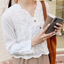 TQ 로맨틱 브이넥 자수 가디건 TQ0361