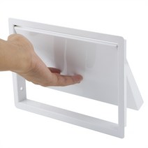 스텐 벽면용 쓰레기투입구 사각뱅뱅이 220x150x20mm 백색
