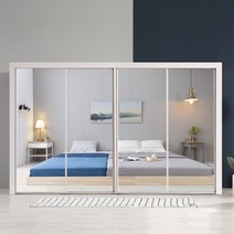 대도갤러리 키높이 클래시 12자 슬라이딩옷장, 05) 은경4개