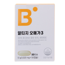 바이오퍼블릭 rTG 알티지 오메가3(1020mg*50캡슐) 혈행 개선 EPA DHA 함유 유지 건조한눈 건강기능식품 부모님 청소년 가족 건강 선물, 3개