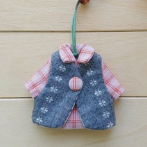 조끼입은 키홀더 만들기 DIY 패키지, 핑크