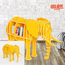 DIY 코끼리 선반 책장 80X50CM 엘로우 아이방책장 아기방책장 아기책꽂이