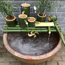 대나무분수조경 대나무물레바퀴 대나무연못 이자카야, 대나무 줄 길이 25cm