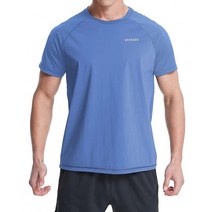 VAYAGER 남성 수영 셔츠 래쉬가드 UPF 50+ 티셔츠 빠른 건조 루즈 핏 워터 서핑 4414230431, X-Large