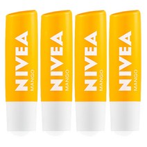 니베아 립케어 립밤 4.8g, 망고 샤인, 4개