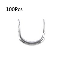 100pcs 낚시 U 모양의 고리 미끼 루어 도구 스테인리스 스틸 액세서리 태클