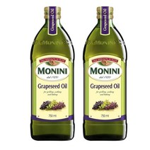 모니니 호주 Monini Grapeseed Oil 7 그레이프 씨드 오일 포도씨유 750ml, 2팩