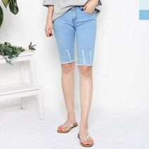 R8 BKK 616 여자헤지세로포인트스판6부청바지