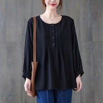 라운드넥 블라우스 셔츠 브릿스BL