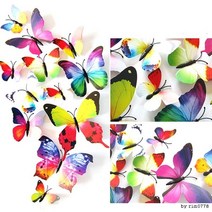 벽지 음악학원 데코스티커 3d 피아노학원인테리어 입체나비 인테리어 포인트벽지 미술학원 현관문 아이방, LF-단색검정12P