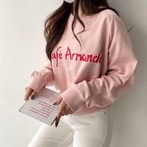 [예쁨보장!] 아르망디 레터링 루즈핏 쭈리 맨투맨