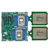 AMD EPYC 7742 프로세서 Supermicro H12DSi-N6 서버 EATX 마더 보드 CPU x 2 키트 64 코어 128 스레드 225W, [01] 마더 보드