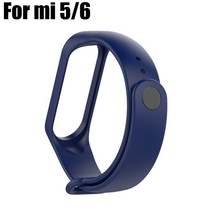 스마트워치 스트랩 시계줄스마트 팔찌 Xiaomi Mi Band 5 6 실리콘 스트랩 4 손목 3 Wriststrap For, 16 Midnight Blue 5 6