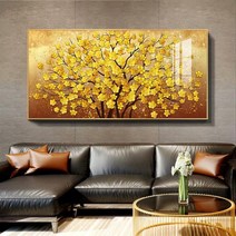 HAENGBUK 재물 부귀 황금 나무 보석십자수 비즈 큐빅 구슬 공예 전체수, 하나, 180X70cm