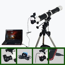 천체망원경 1.25 디지털 전자 접안 렌즈 카메라 천체 사진 usb 포트 80w 망원경, 없음