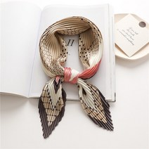 체크머플러 가디건 숄 울 넥 캐시미어 실크 느낌 주름 neckerchief 헤어 핸드