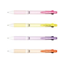 자바 체크3볼 0.5mm 형광중성 멀티펜 문구 사무 필기, 오렌지
