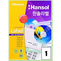 한솔 분류표기용 A4라벨지 100매 HL-4101(01)