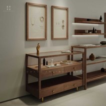 원목진열장 보석 신발 가방 고급 디피용 쇼핑몰 복고풍 부티크, 길이 1000x 폭 550x 높이 900mm