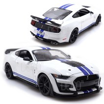 데코앤 1:18 포드 머스탱 쉘비 GT500 화이트 미니카 다이캐스트, 18쉘비GT500화이트