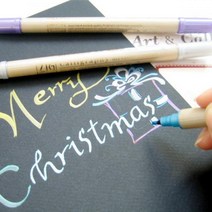 지그 캘리그라피 메탈릭컬러 MS 8400 마카 캘리그라피 볼펜 서예 펜, 그린