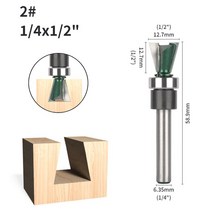 공구 대패 Yusun-도브테일 비트 하단 베어링 라우터 비트 포함 목공 밀링 커터 목재 비트 페이스 밀 카바이드 커터 엔드 밀 부품, 02 6.35x12.7, 02 6.35x12.7