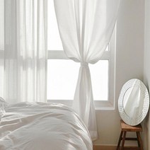 아트박스/메종드룸룸 도니 화이트 쎄미 암막커튼