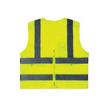 여름용 형광조끼 반사띠 신호수 도로작업 경찰 공사장, 1개