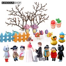 피규어 미니어처 사람 나무 식물 장식 DIY 마리모 키우기 디오라마, 13.피규어(정원 1-30), 01.벤치 화이트 특소-4개